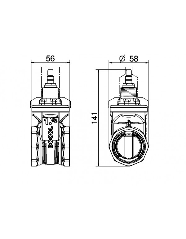 Registro de gaveta Docol Base 1.1/2" 25131500