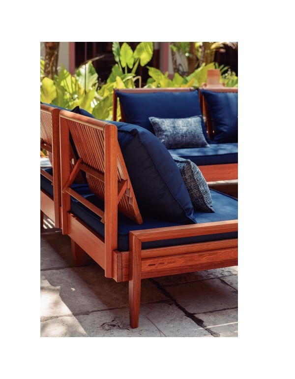 Conjunto para Poltrona Tramontina Mood em Tecido Quaker Decor Acrilico Marine 14990012