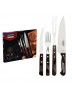 Kit para Churrasco Tramontina em Aço Inox com Cabo Castanho Polywood 14 Peças 21199989