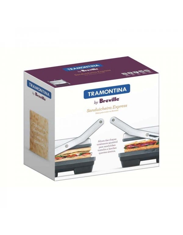 Sanduicheira Tramontina by Breville Express em Aço Inox Fosco com Chapa Flutuante 127 V 69054011