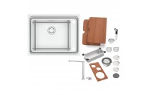 Cuba Sobrepor Quadrum Deep 50 Inox Acessorios