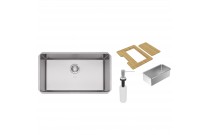 Cuba Tramontina Design Collection Quadrum Undermount Aco Inox Acabamento Acetinado 70x40 com Acessorios 94000172