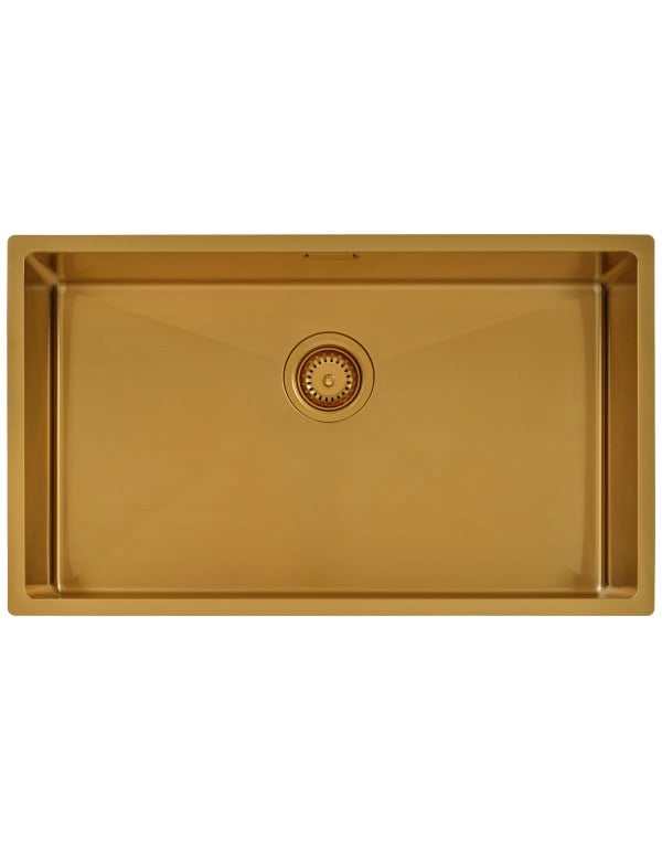 Cuba Tramontina Design Collection Quadrum Aço Inox com Revestimento PVD Gold 70x40cm 94000303