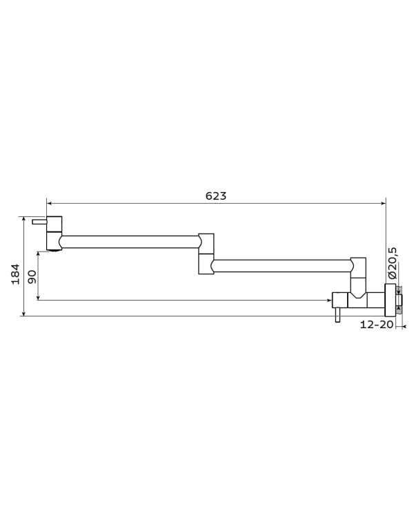 Torneira de Parede Tramontina Flexion Wall em Aço Inox 94520033