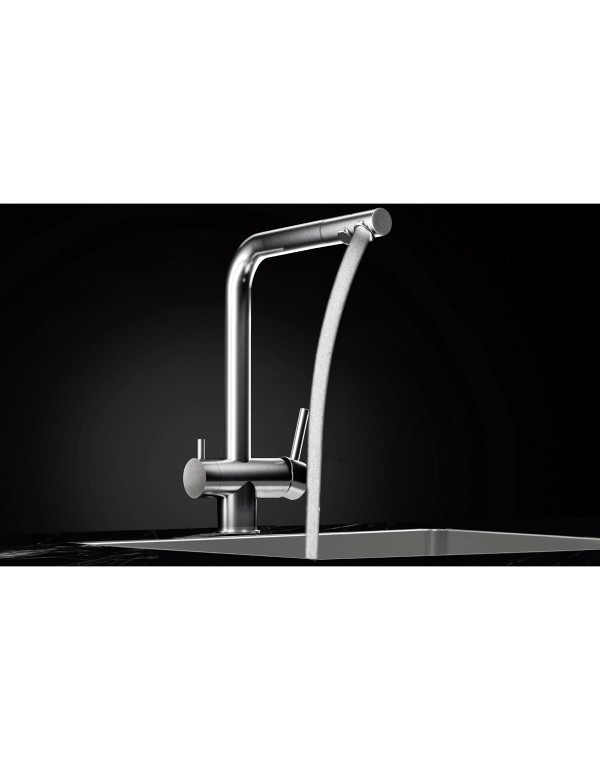 Monocomando Tramontina Monde Filter Ultra em Aço Inox com Saída Adicional para Água Filtrada + Filtro 94520036