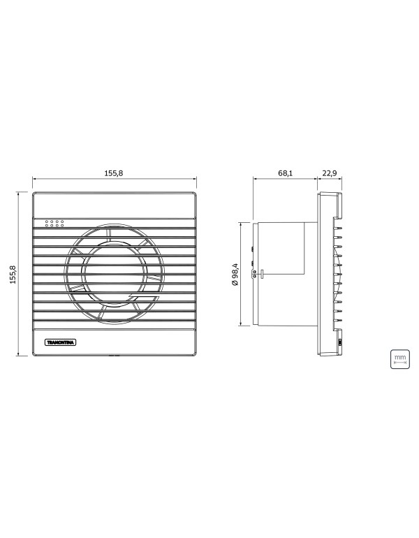 Exaustor para Banheiro Tramontina BA 100 220 V 94523002