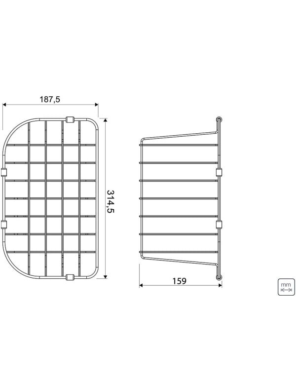 Cesta Aramada para Cubas de Sobrepor e Undermount Morgana Compact 48 FX Tramontina em Aco Inox 94528034