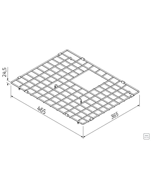 Grade Aramada em Aco Inox para Cubas Quadrum 50 Tramontina 94528035