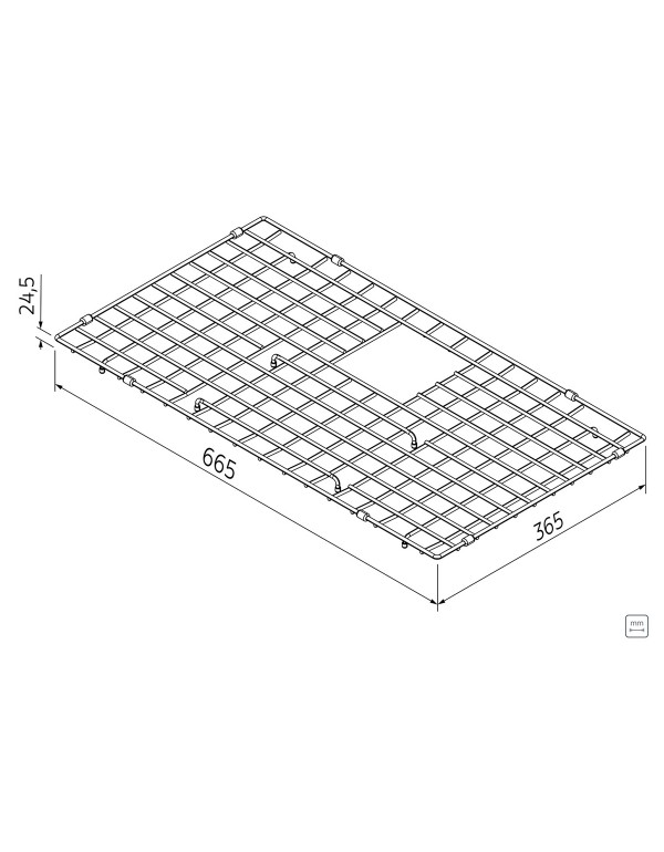 Grade Aramada Tramontina em Aço Inox para Cubas Quadrum 70 94528036