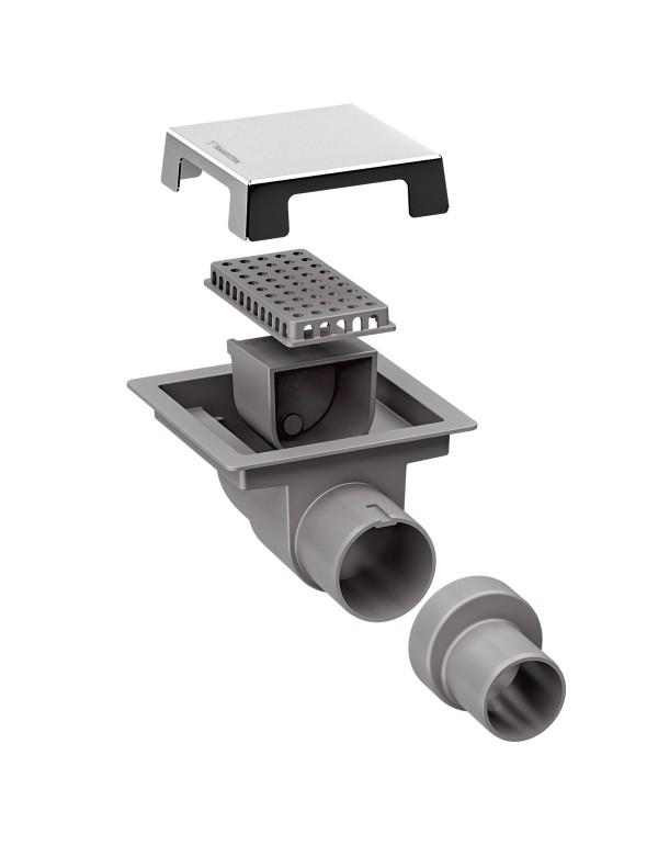 Ralo Neo Square Tramontina em Aço Inox 10x10cm 94535303 Ralo Neo Square Tramontina em Aço Inox 10x10cm 94535303