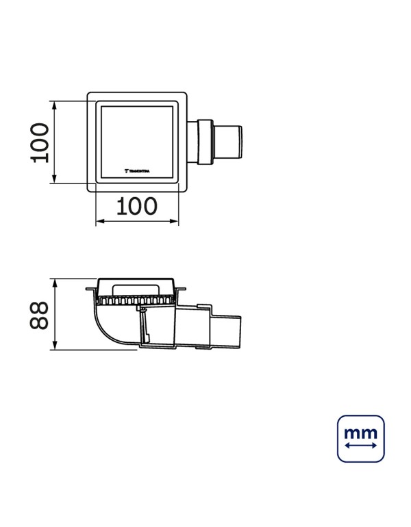 Ralo Neo Square Tramontina em Aço Inox 10x10cm 94535303 Ralo Neo Square Tramontina em Aço Inox 10x10cm 94535303