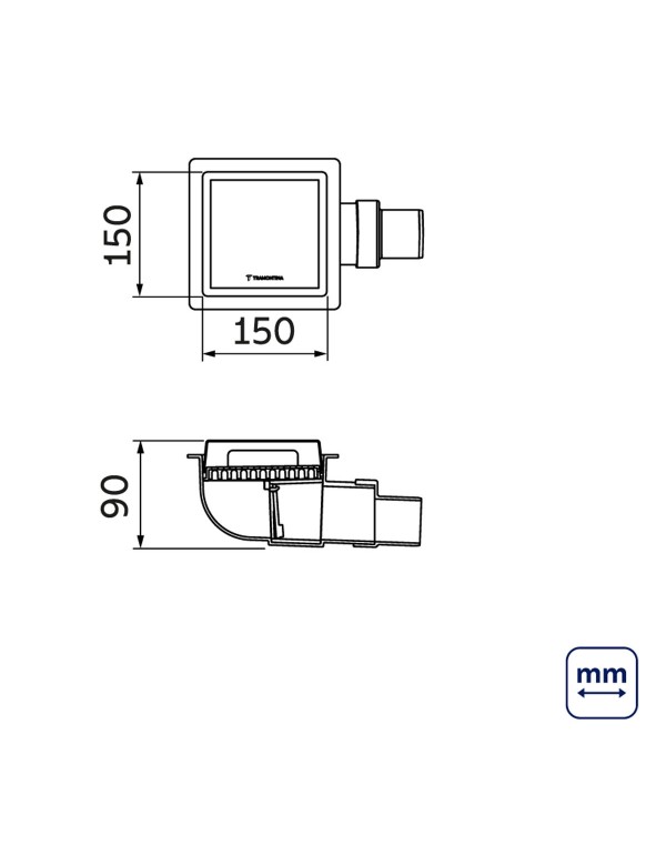 Ralo Neo Square Tramontina em Aço Inox 15x15cm 94535304 Ralo Neo Square Tramontina em Aço Inox 15x15cm 94535304
