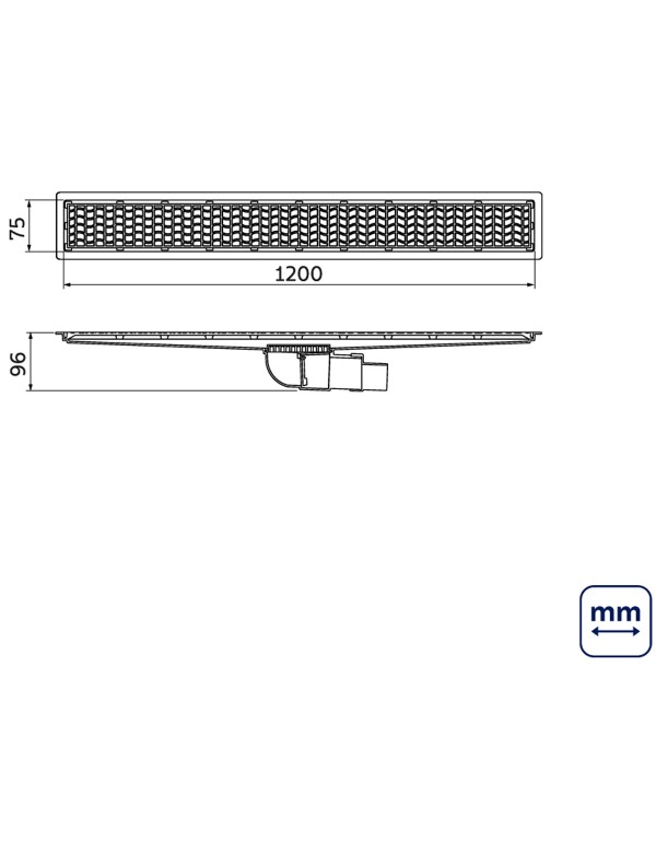 Ralo Neo Hidden Tramontina em PVC 7,5 x 120 cm 94535307