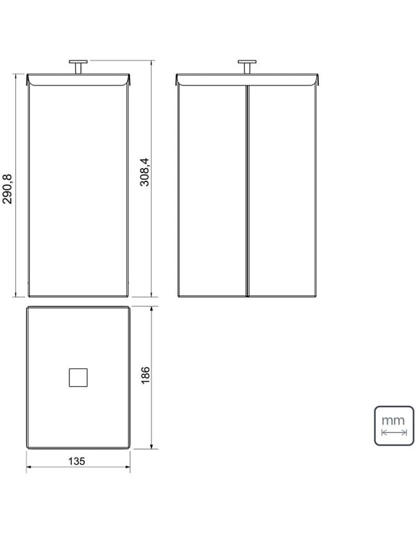 Lixeira Inox Luz Slim Tramontina com Acabamento Acetinado 5,5 L 94540029