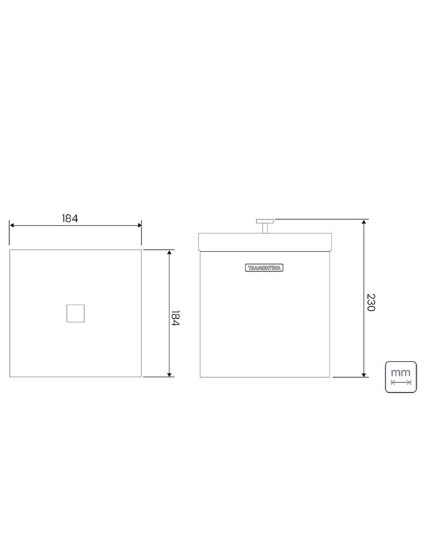 Lixeira Tramontina Luz 4,5 L em Inox com Acabamento Scotch Brite e revestimento Gold a base de verniz 94540061