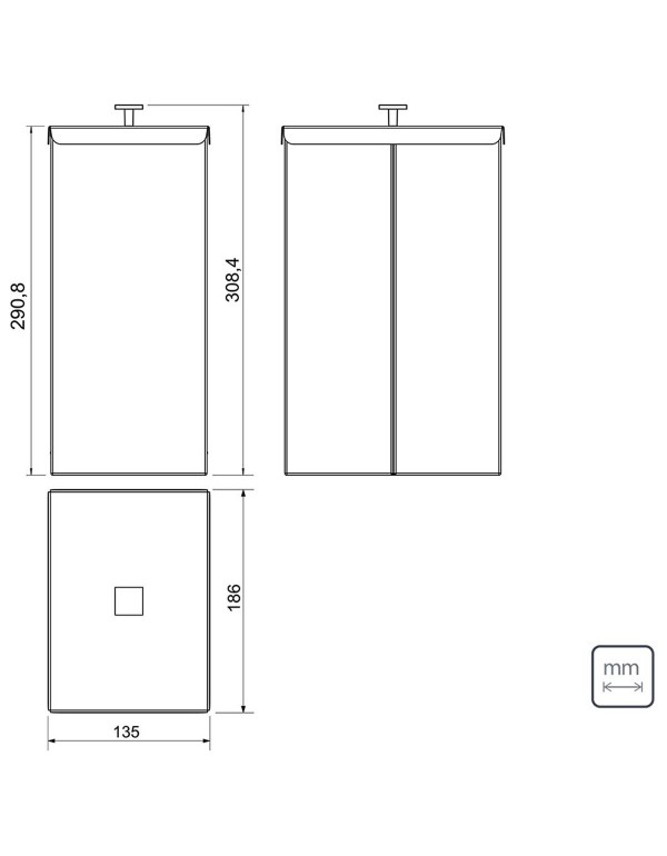 Lixeira Tramontina Luz Slim em Aço Inox com Acabamento Acetinado e Revestimento Gold 5,5 L 94540071