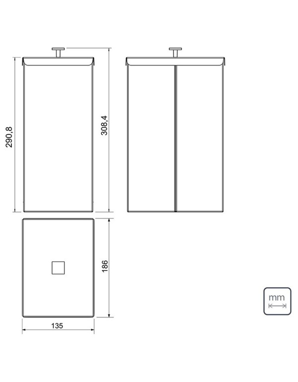 Lixeira Tramontina Luz Slim em Aço Inox com Acabamento Scotch Brite e Revestimento Black Matte 5,5L 94540072