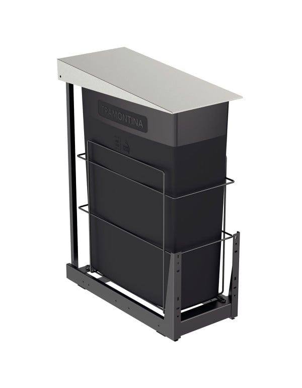 Lixeira Deslizante de Embutir para Móvel Tramontina Slide 45 Litros 94541001