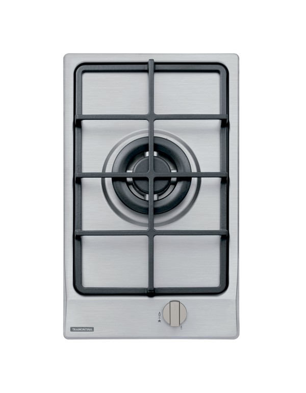 Cooktop Gás Tramontina Domino Aço Inox e Trempes em Ferro Fundido Acendimento Superautomático 1 Queimador 94700114