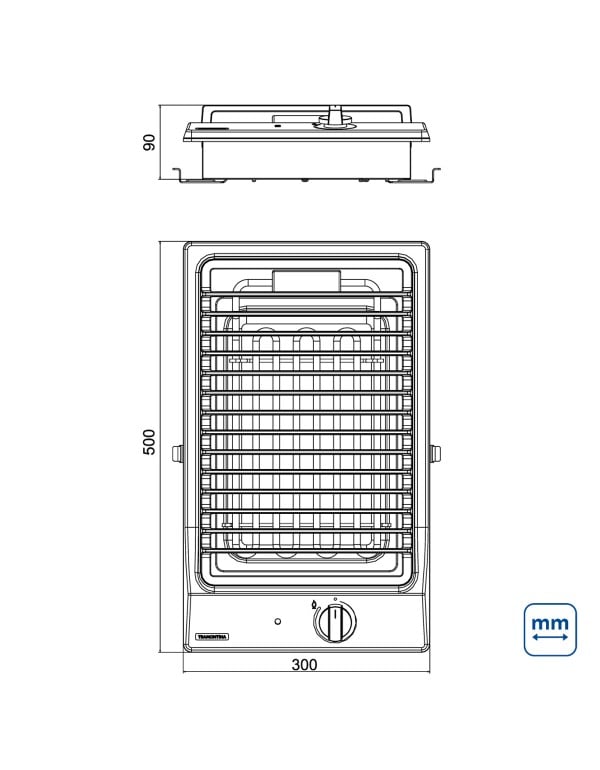 Cooktop Eletrico Tramontina Domino BBQ IX 30 220 V 94700600