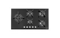 Cooktop a Gás Tramontina Design Collection Penta Glass Flat em Vidro Temperado e Trempes em Ferro Fundido com Acendimento Automático 5 Queimadores 94731104