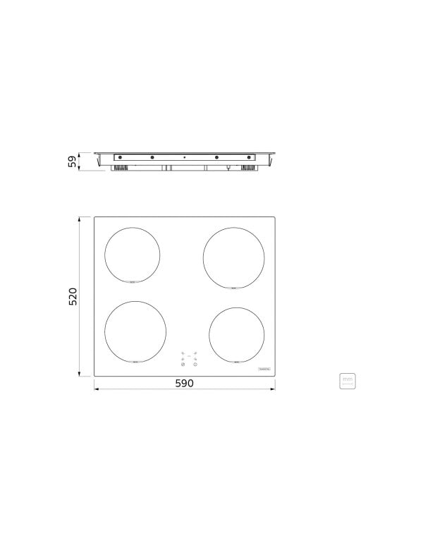 Cooktop por Indução Tramontina Square Basic 4EI 60 94751022