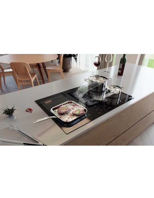 Cooktop Indução Tramontina Duo 4EI 80 com Coifa Integrada em Modo Depuração 220V 94754221