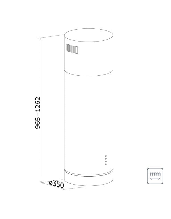 Coifa de Ilha Tramontina Tube Isla 35 em Aco Inox 220V 94833221