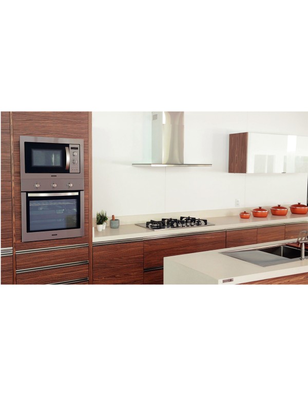 Micro-ondas Embutir Tramontina Inox 60 25 L em Aço Inox com Acabamento Scotch Brite 8 Funcoes 94880006