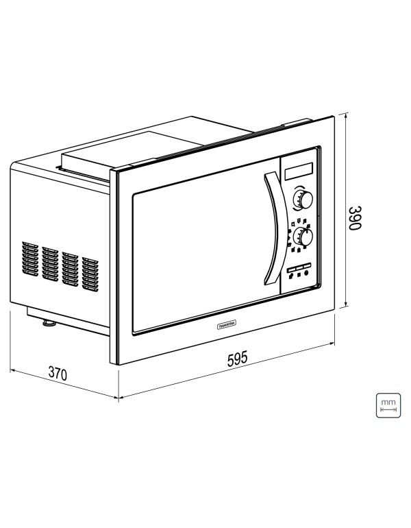 Micro-ondas Embutir Tramontina Inox 60 25 L em Aço Inox com Acabamento Scotch Brite 8 Funcoes 94880006