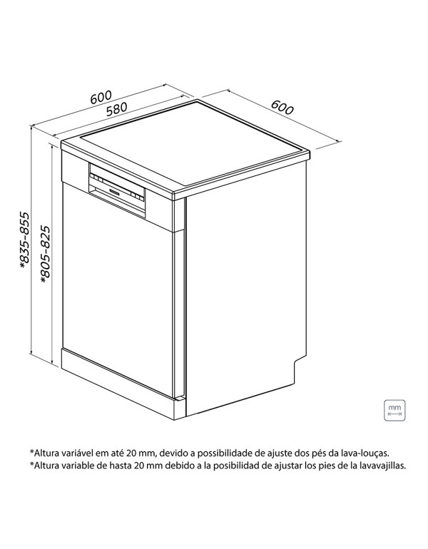 Lava-Louças Tramontina Inox 14 Serviços SB14X 60 com 6 Programas e 4 Funções 220V 94895214