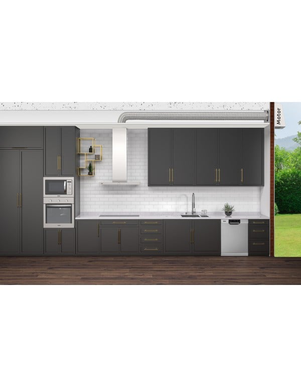 Coifa de Parede Tramontina Design Collection Dritta Wall Silent Pro 90cm 220V em Aço Inox
